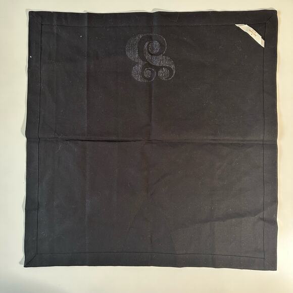 Kate Spade New York Set Of 2 Black Ampersand "&" Cloth Wedding Napkins - Picture 7 of 9